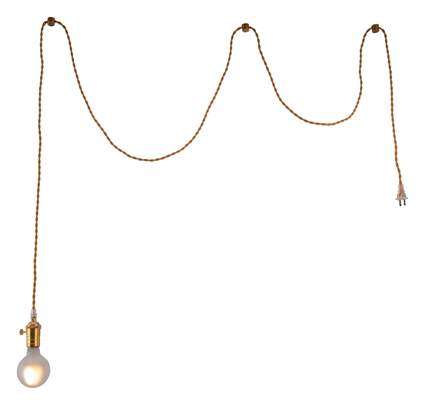 HomeRoots Dimmable Globe Ceiling Light in Brass Finish