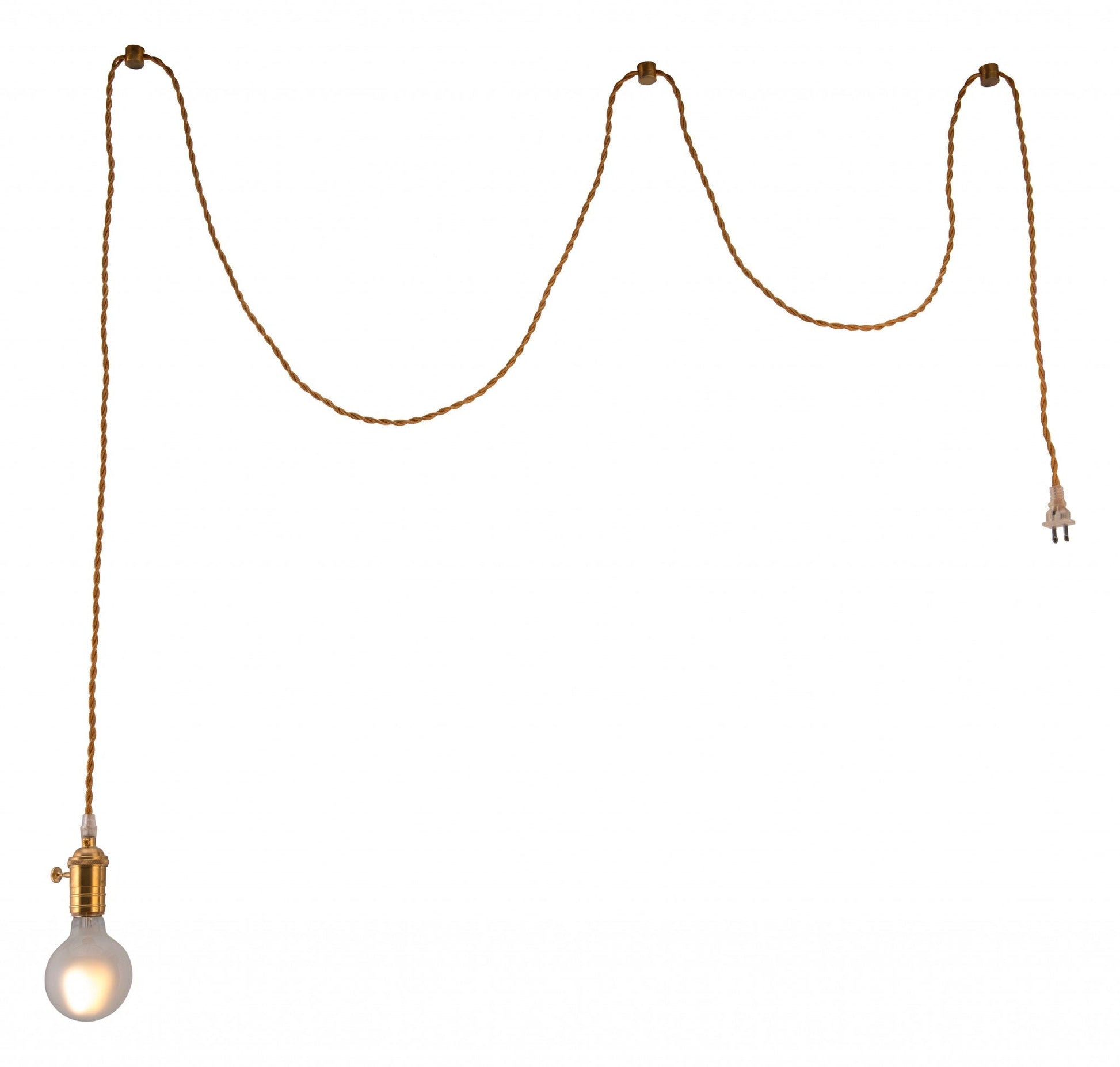 HomeRoots Dimmable Globe Ceiling Light in Brass Finish