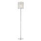 HomeRoots Distratto 1-Light Floor Lamp With Enmeshed Aluminum Wire Shade in Polished Chrome Finish