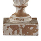 HomeRoots Distressed Old World Accent Lamp With White Bell Shade