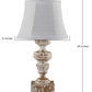 HomeRoots Distressed Old World Accent Lamp With White Bell Shade