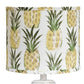 HomeRoots Distressed Whitewash Candlestick Table Lamp With White Pineapple Shade