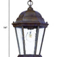 HomeRoots Domed Lantern Hanging Light in Dark Brown Finish