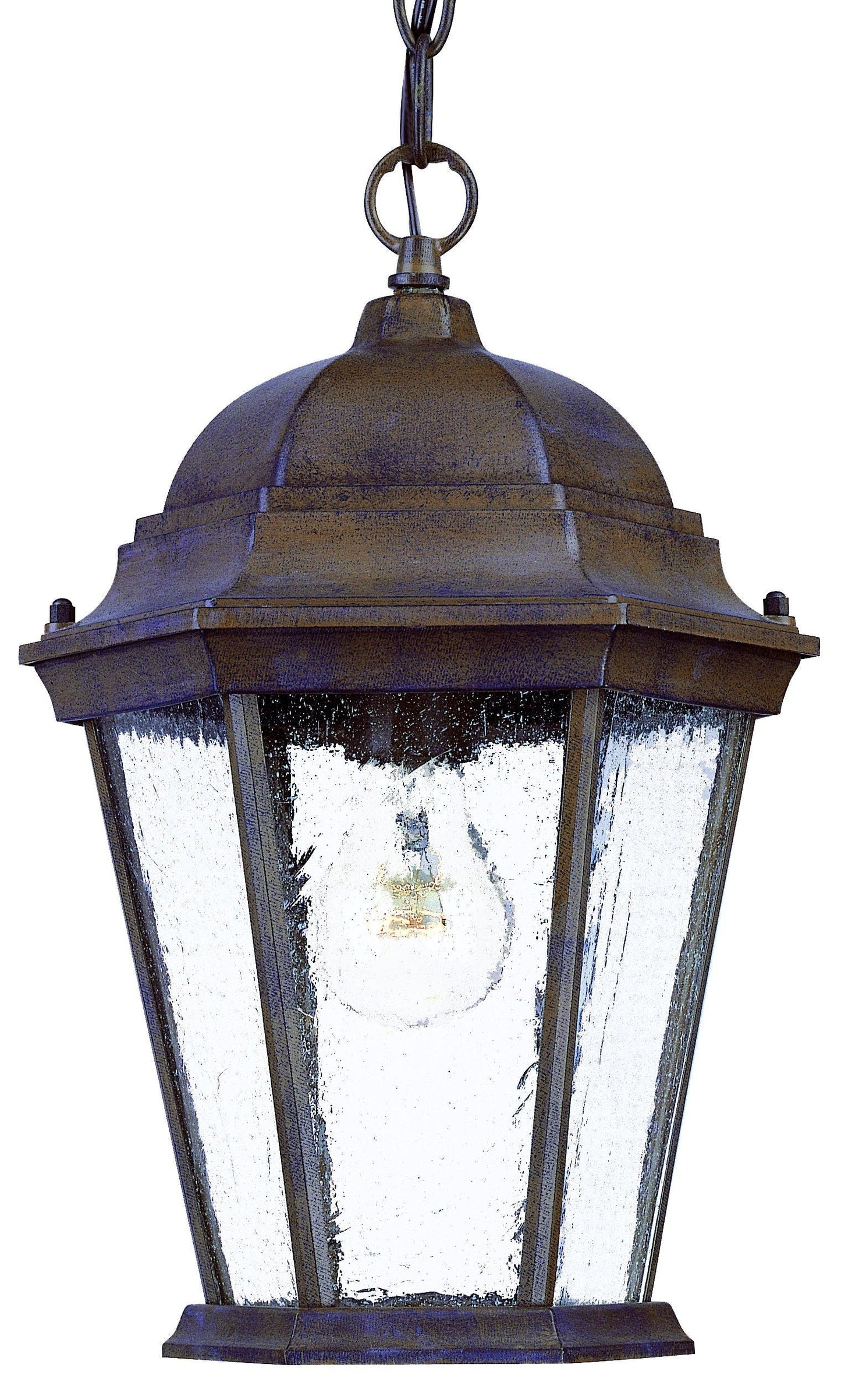 HomeRoots Domed Lantern Hanging Light in Dark Brown Finish