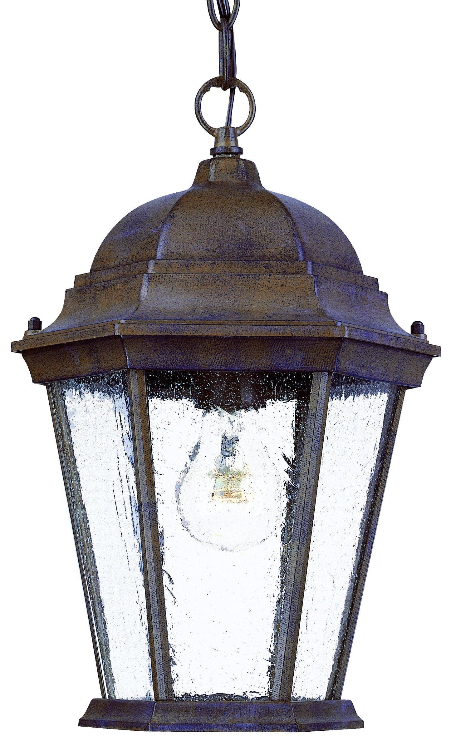 HomeRoots Domed Lantern Hanging Light in Dark Brown Finish