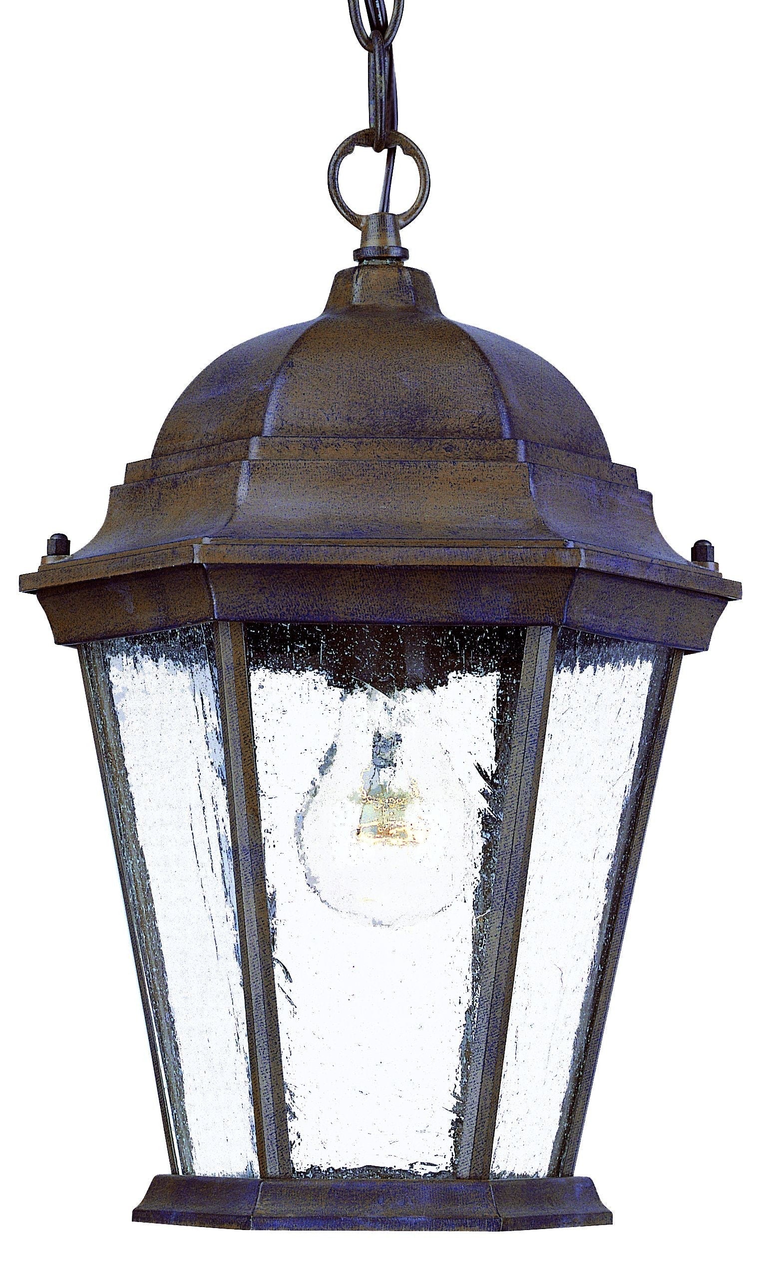 HomeRoots Domed Lantern Hanging Light in Dark Brown Finish
