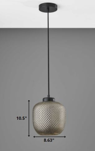 HomeRoots Dotty Mercury Glass Pendant With Bronze Metal Finish