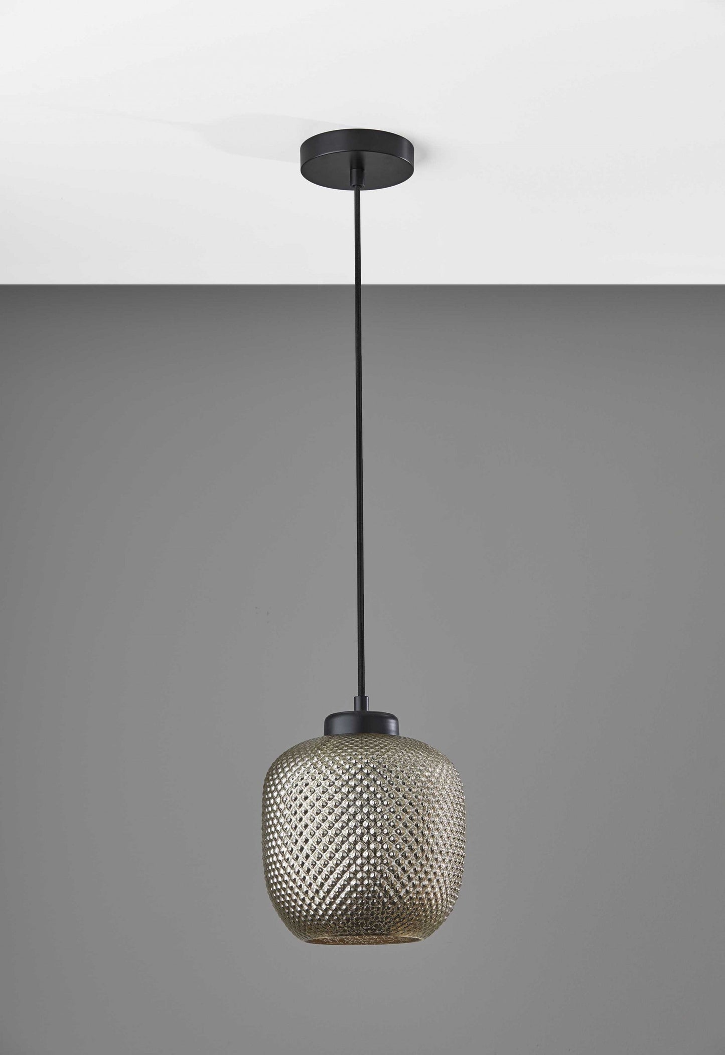 HomeRoots Dotty Mercury Glass Pendant With Bronze Metal Finish
