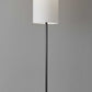 HomeRoots Dramatic Metal Floor Lamp With Bell Shaped Base in Black Nickel Finish