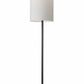 HomeRoots Dramatic Metal Floor Lamp With Bell Shaped Base in Black Nickel Finish