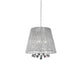 HomeRoots Dreamy Silver Ceiling Lamp With Crystal Accents