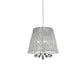 HomeRoots Dreamy Silver Ceiling Lamp With Crystal Accents