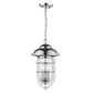 HomeRoots Dylan 3-Light Hanging Lantern in Chrome Finish