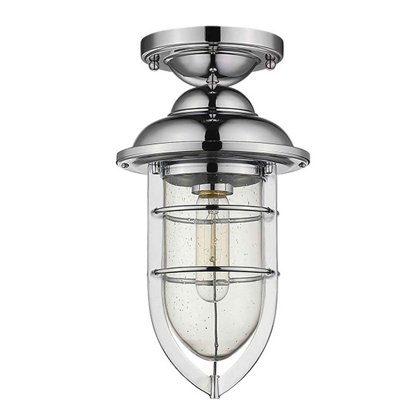 HomeRoots Dylan 3-Light Hanging Lantern in Chrome Finish