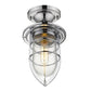 HomeRoots Dylan 3-Light Hanging Lantern in Chrome Finish