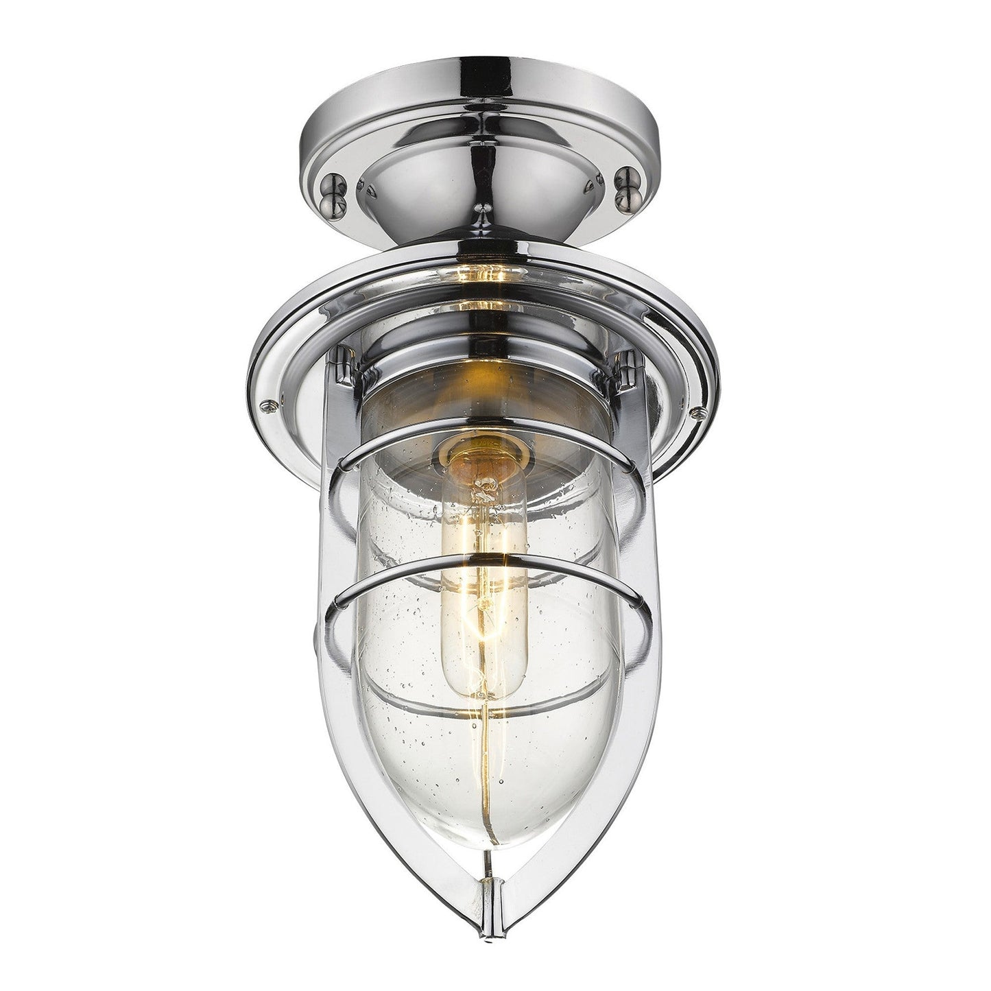 HomeRoots Dylan 3-Light Hanging Lantern in Chrome Finish