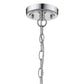 HomeRoots Dylan 3-Light Hanging Lantern in Chrome Finish