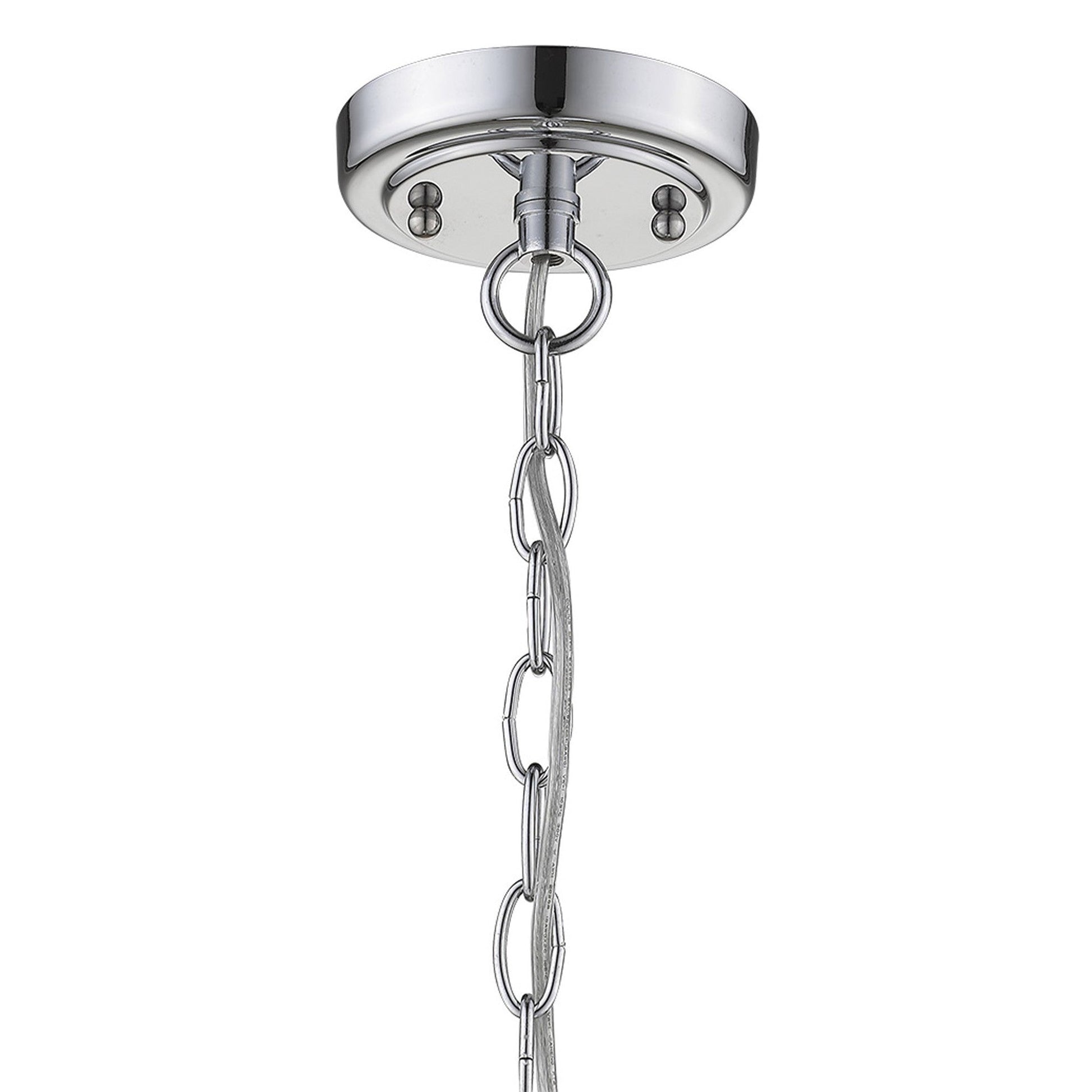 HomeRoots Dylan 3-Light Hanging Lantern in Chrome Finish