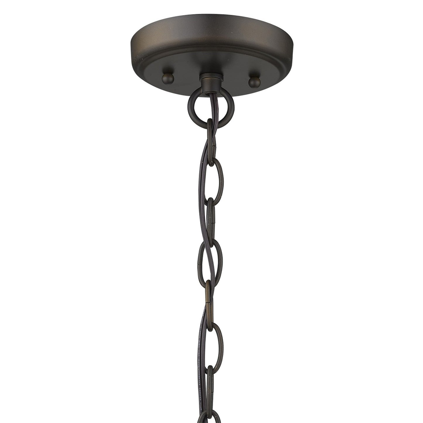 HomeRoots Dylan 3-Light Hanging Lantern in Oil Rubbed Bronze Finish