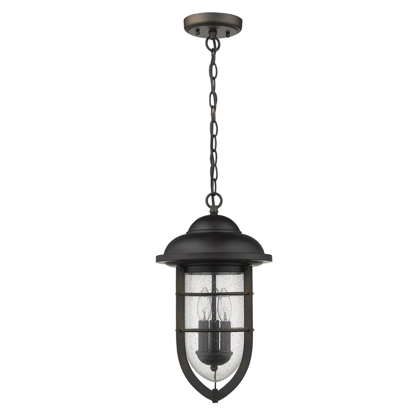 HomeRoots Dylan 3-Light Hanging Lantern in Oil Rubbed Bronze Finish