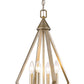 HomeRoots Easton 4-Light Pendant With Crystal Bobeches and Washed Gold Finish