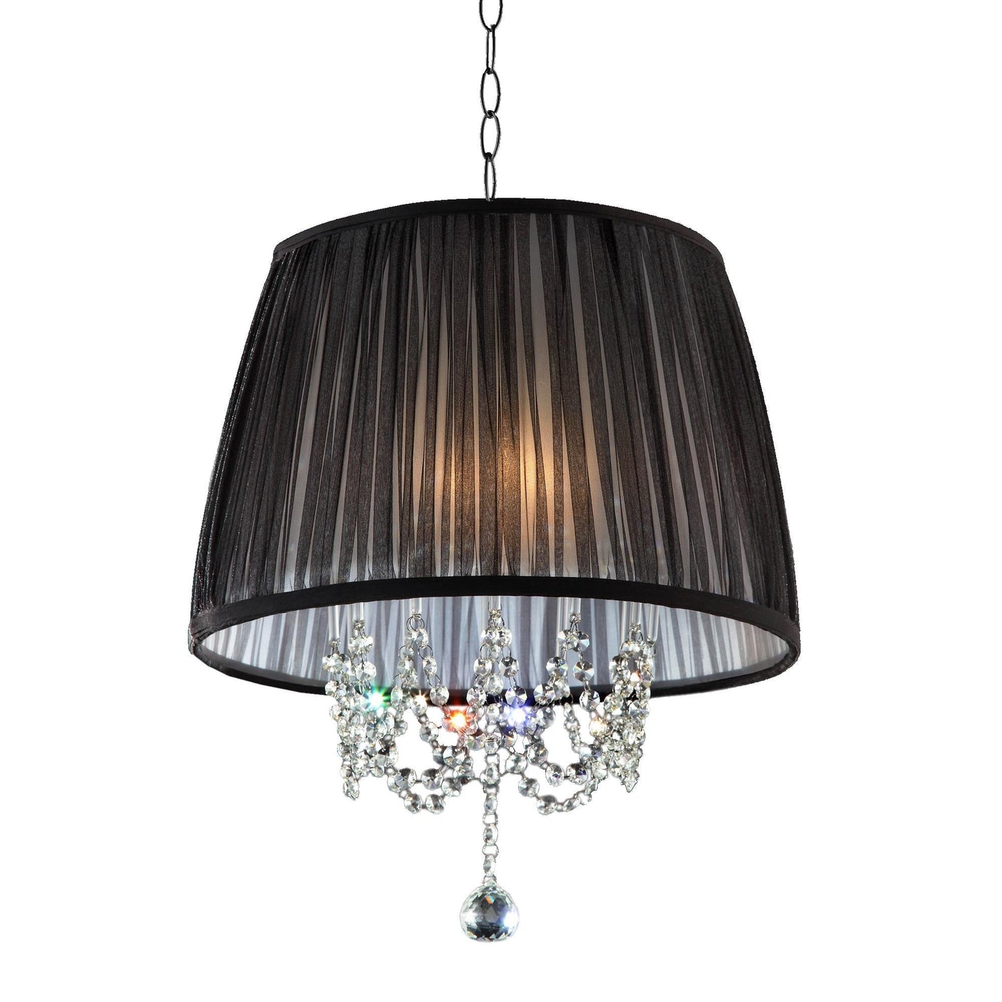 HomeRoots Elegant Ceiling Lamp With Crystal Accents