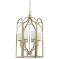HomeRoots Ellie 6-Light Foyer Pendant in Washed Gold Finish