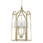 HomeRoots Ellie 6-Light Foyer Pendant in Washed Gold Finish