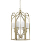HomeRoots Ellie 6-Light Foyer Pendant in Washed Gold Finish