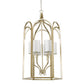 HomeRoots Ellie 6-Light Foyer Pendant in Washed Gold Finish