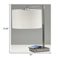 HomeRoots Enhanced Tech Charging Metal Table Lamp With Brushed Steel Finish