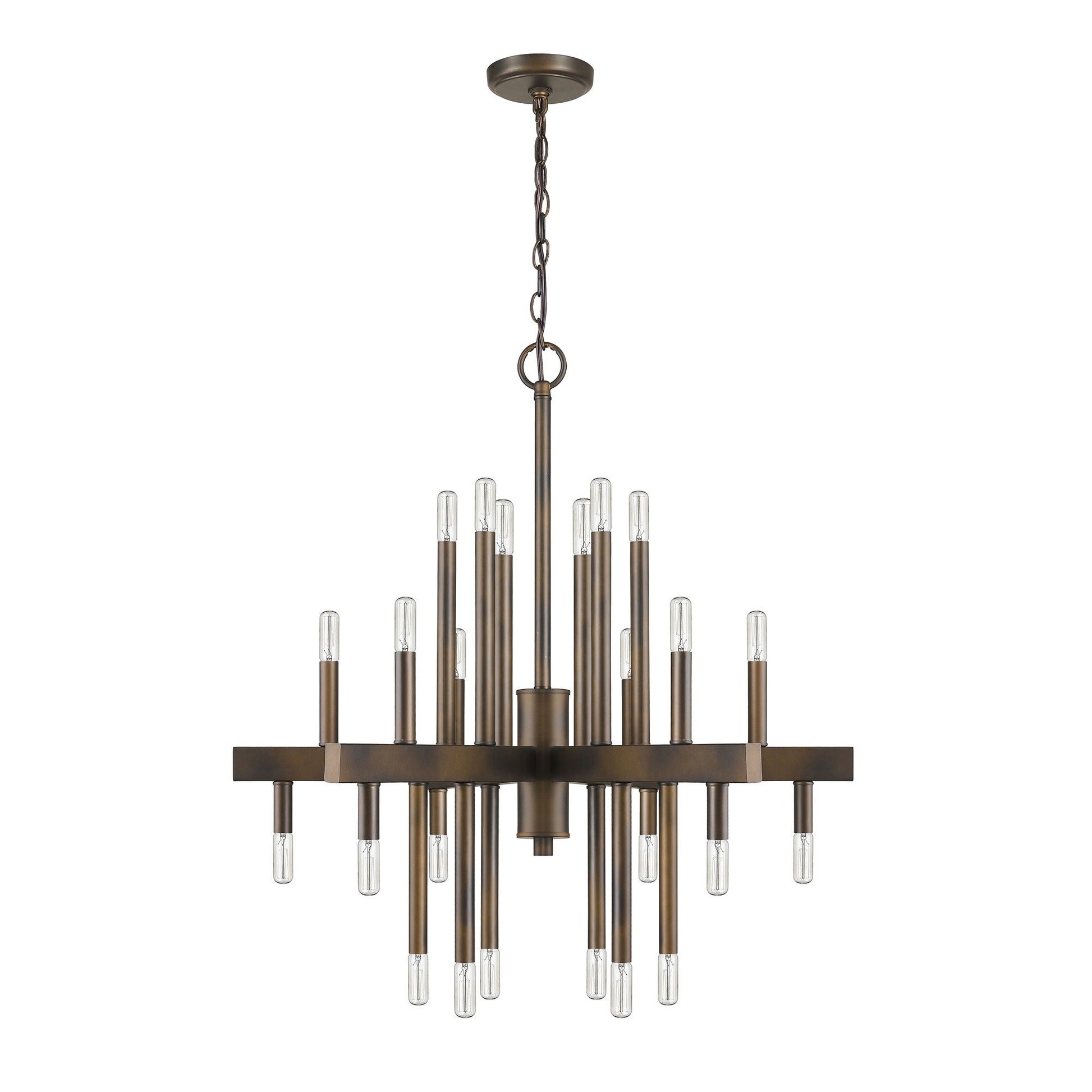 HomeRoots Fallon 24-Light Chandelier in Oil Rubbed Bronze Finish
