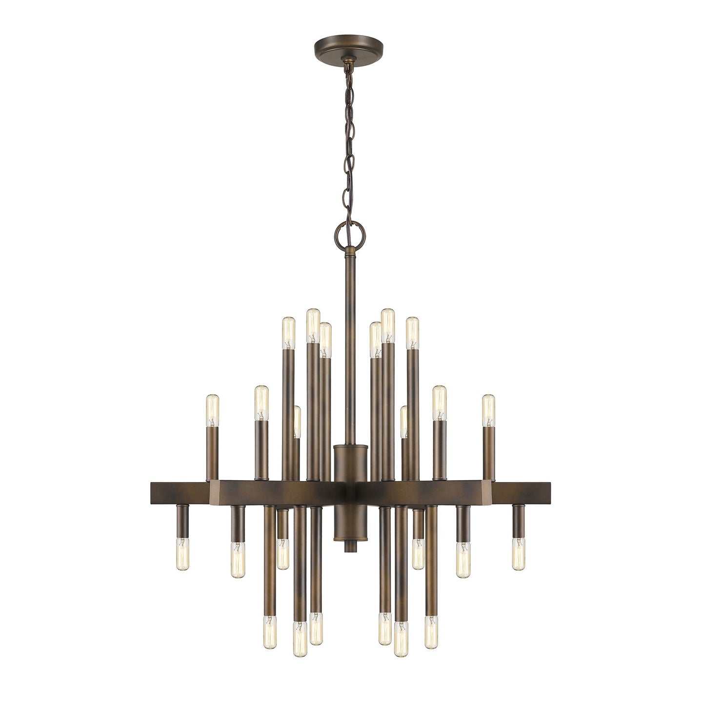 HomeRoots Fallon 24-Light Chandelier in Oil Rubbed Bronze Finish
