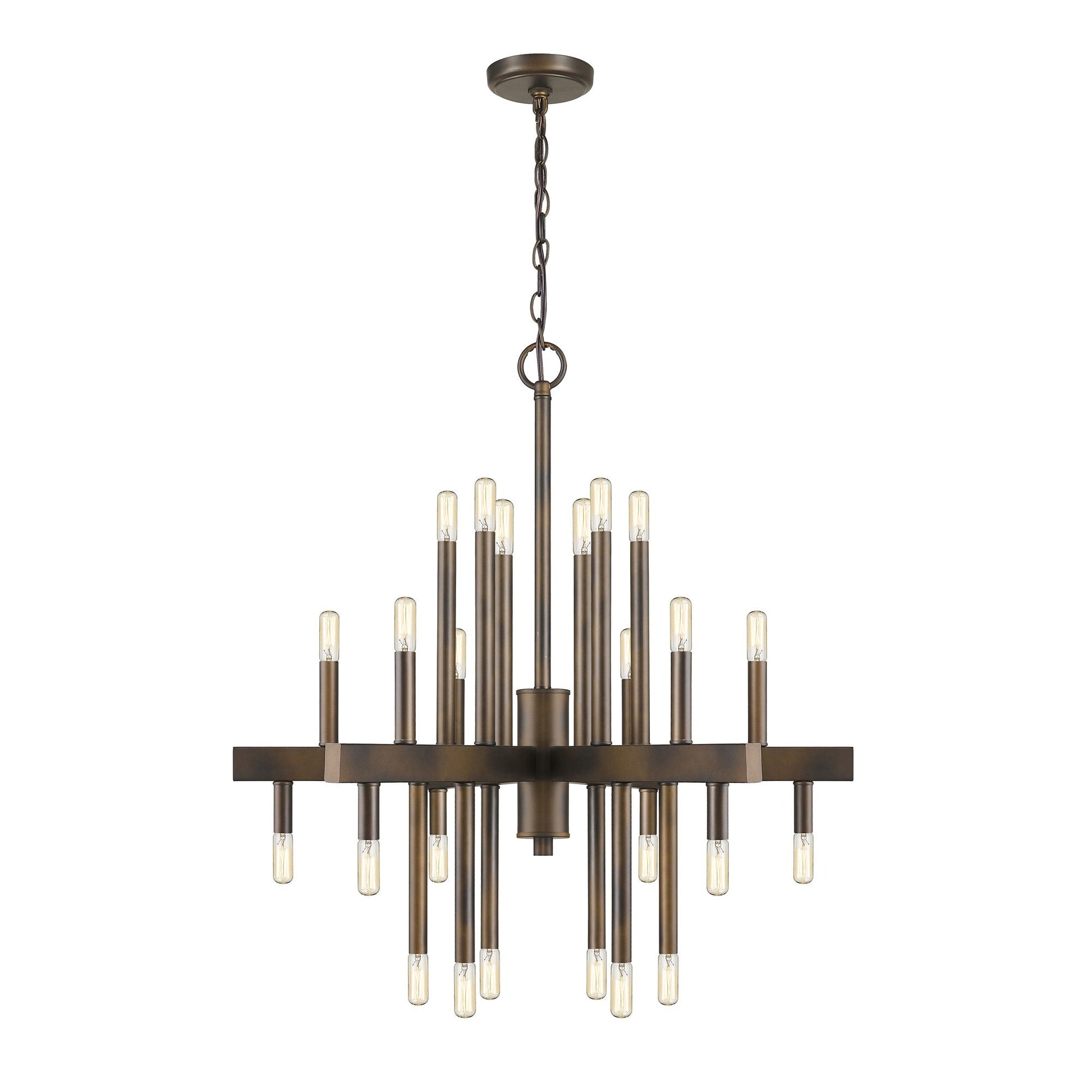 HomeRoots Fallon 24-Light Chandelier in Oil Rubbed Bronze Finish