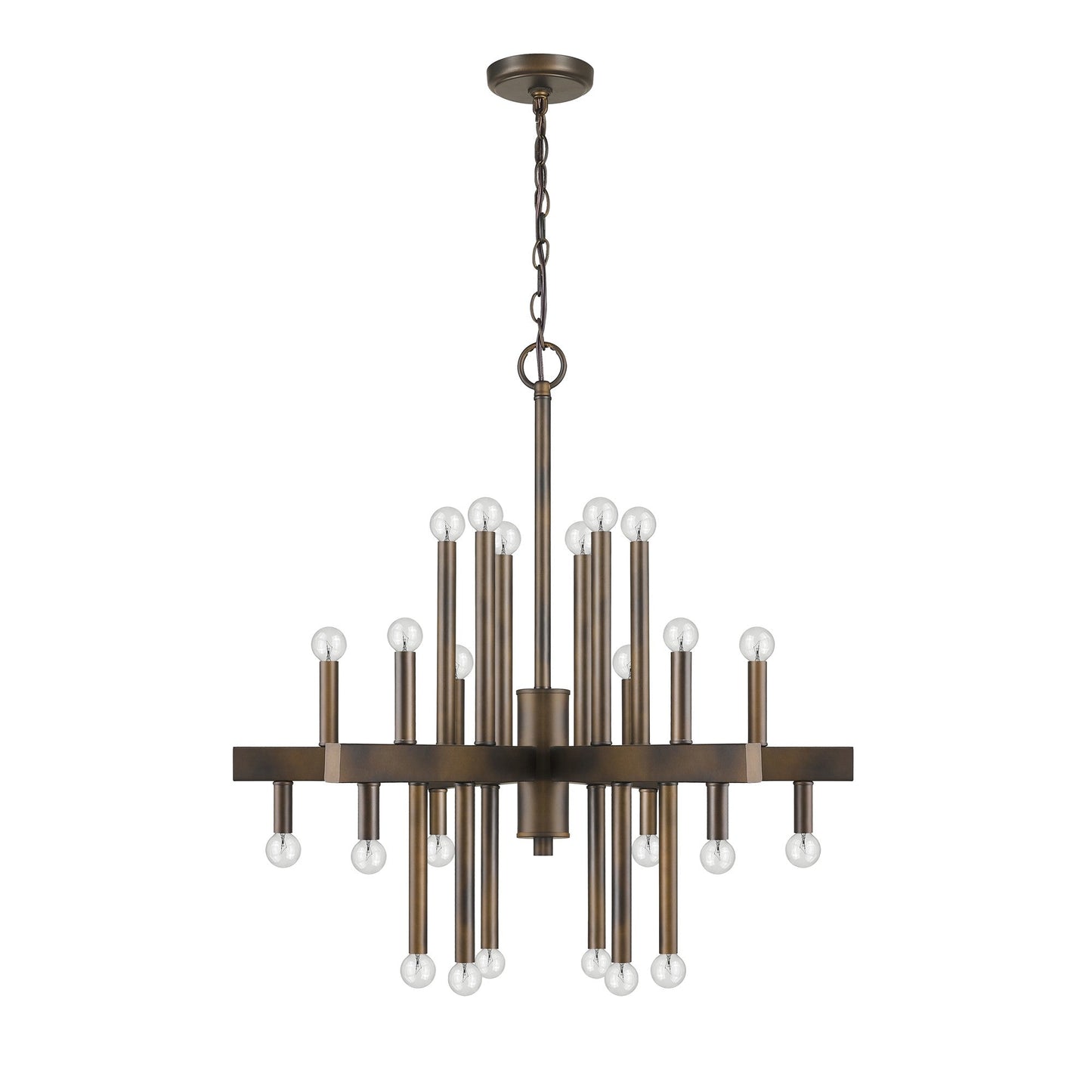 HomeRoots Fallon 24-Light Chandelier in Oil Rubbed Bronze Finish