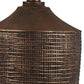 HomeRoots Fantastic Rustic Ribbed Table Lamp in Bronze Finish
