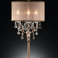 HomeRoots Faux Crystal Accent Table Lamp in Silver and Pink Finish