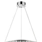 HomeRoots Faux Crystal Bling Ring LED Hanging Light in Silver Finish