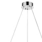 HomeRoots Faux Crystal Bling Ring LED Hanging Light in Silver Finish
