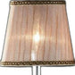 HomeRoots Faux Crystal Dual Light Hanging Wall Sconce With Silver and Pink Finish