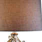 HomeRoots Faux Crystal Glam Accent Table Lamp With Brown and Gold Finish