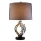 HomeRoots Faux Crystal Glam Accent Table Lamp With Brown and Gold Finish