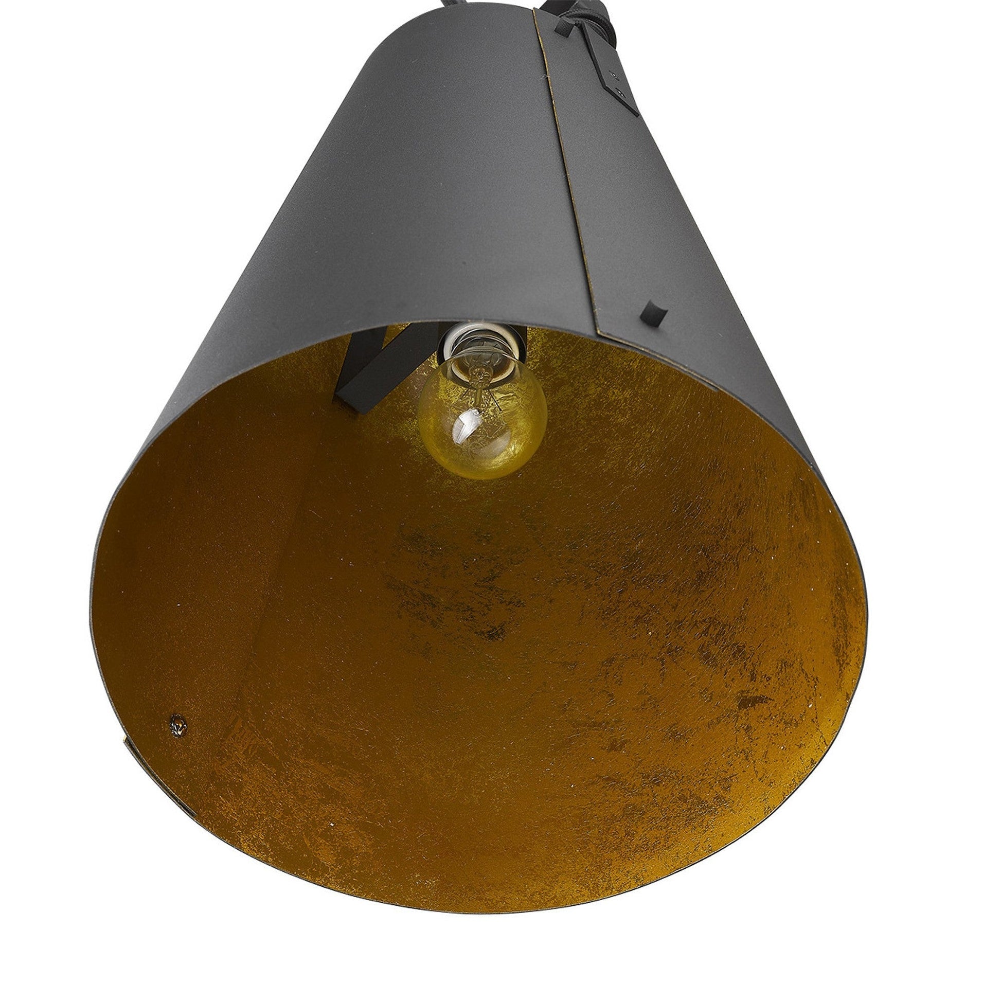 HomeRoots Faza 1-Light Pendant in Matte Black Finish