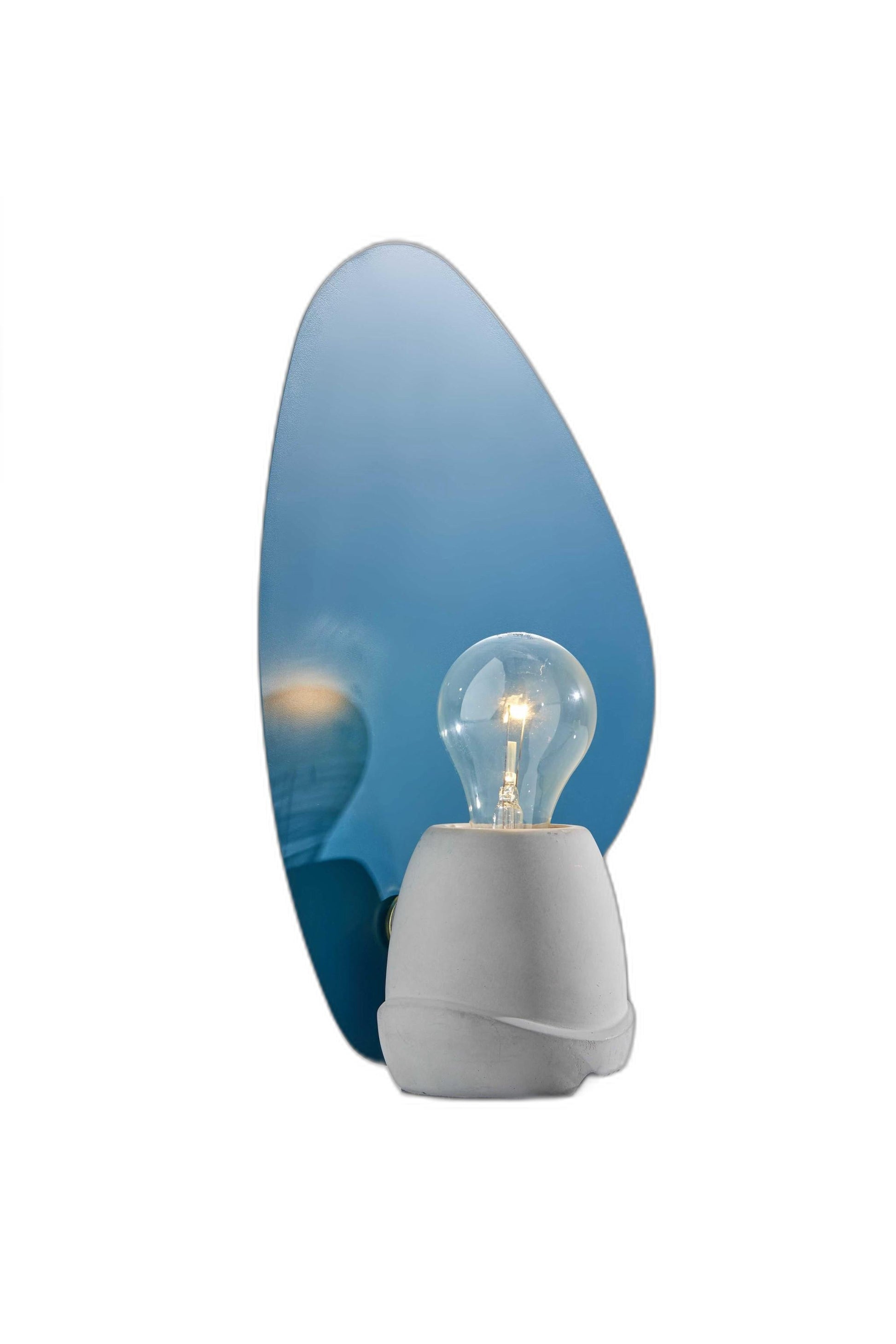 HomeRoots Fin Concrete Table Lamp With Turquoise Finish