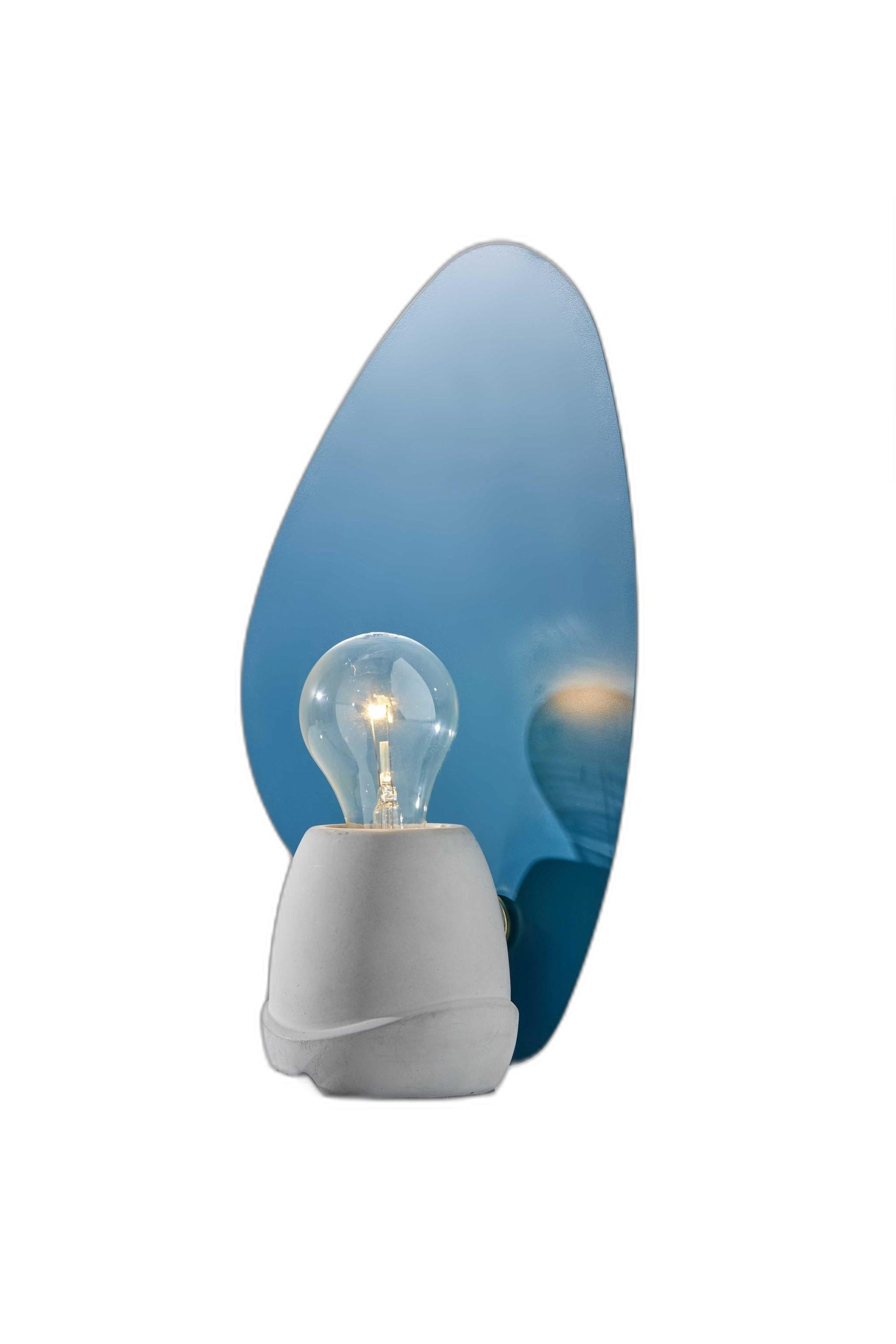 HomeRoots Fin Concrete Table Lamp With Turquoise Finish