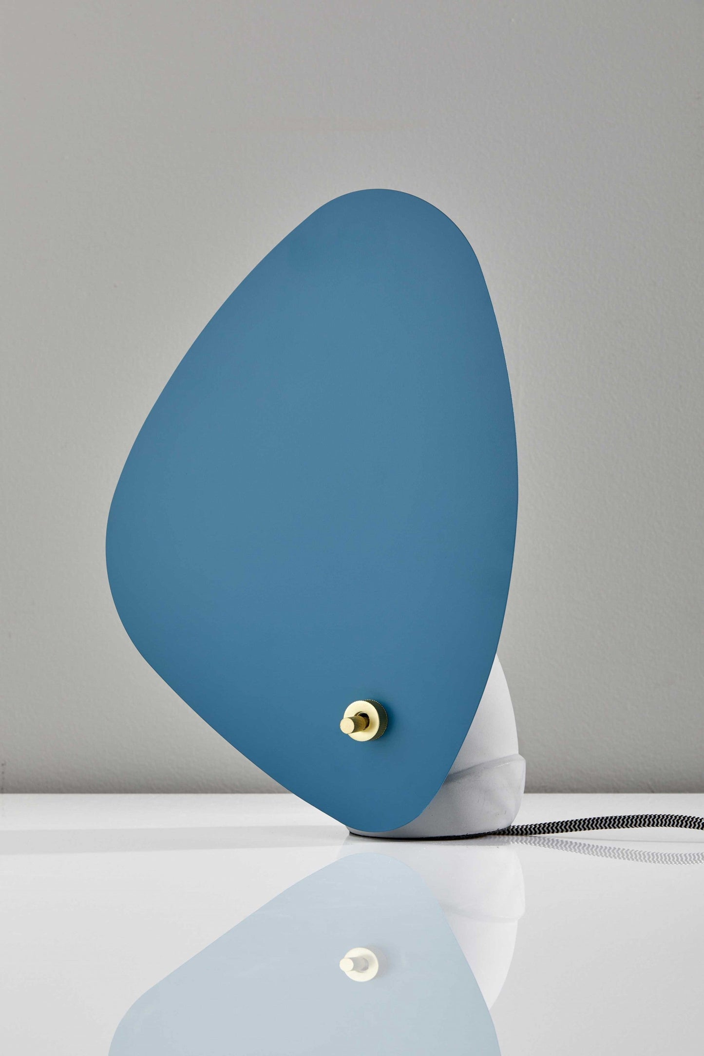 HomeRoots Fin Concrete Table Lamp With Turquoise Finish