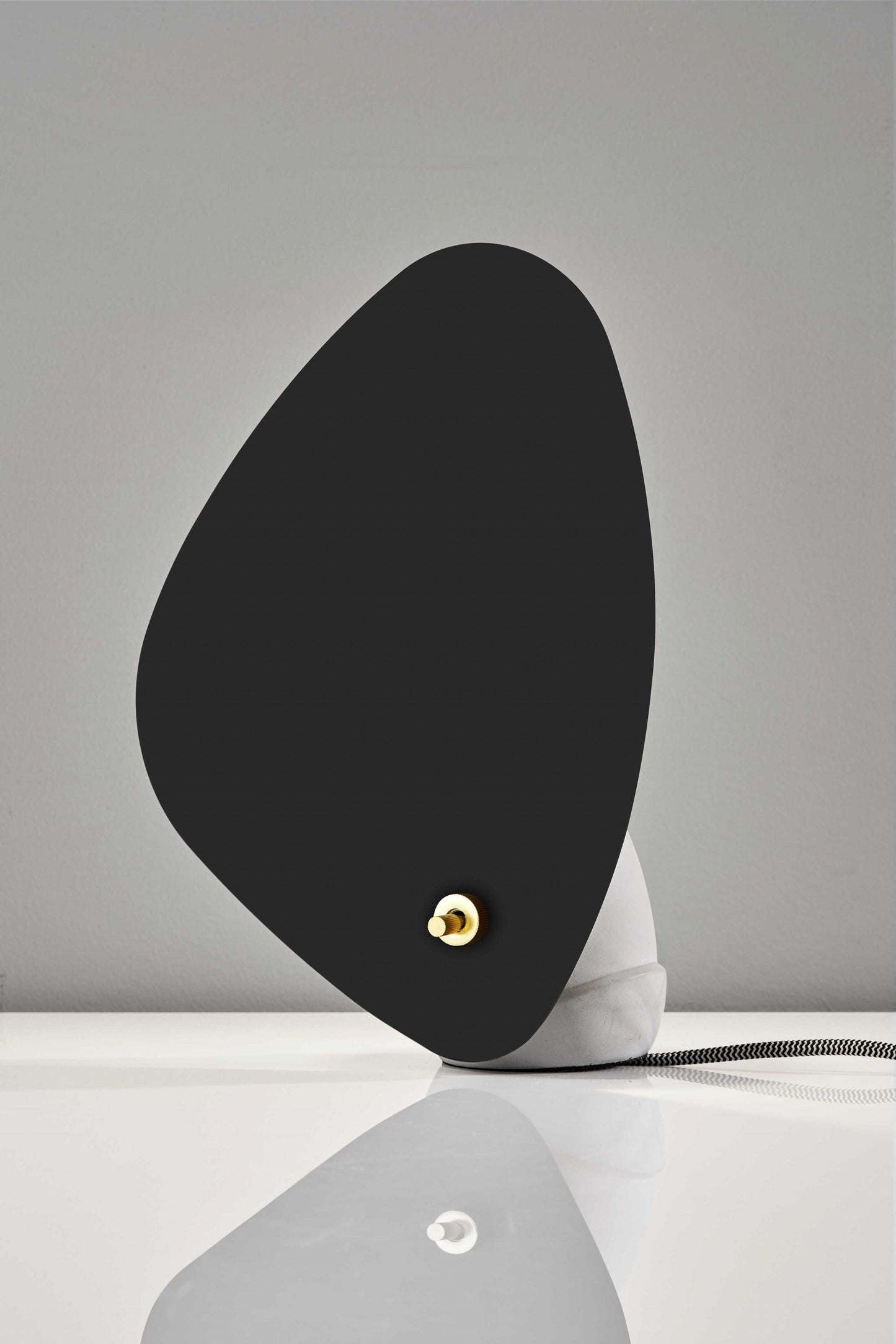 HomeRoots Fin Concrete Table Lamp in Black Finish
