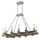 HomeRoots Finnick 12-Light Chandelier in Satin Nickel Finish