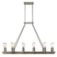HomeRoots Finnick 12-Light Chandelier in Satin Nickel Finish