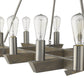 HomeRoots Finnick 12-Light Chandelier in Satin Nickel Finish